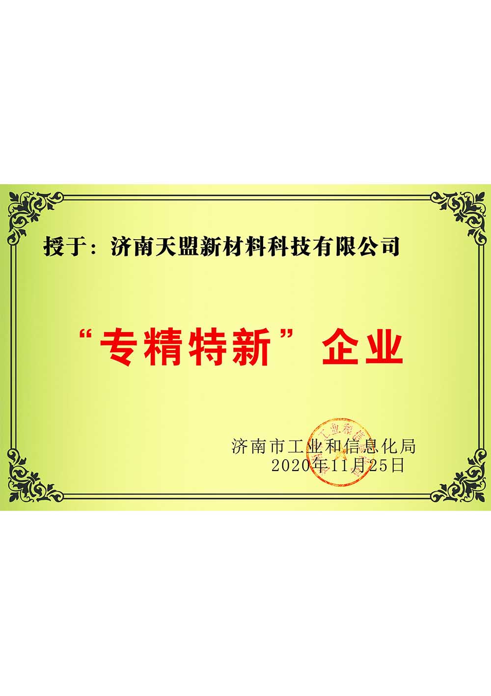 6676专精特新企业证书